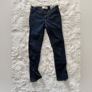 abercrombie Kids Dark Indigo Croppes Skinny Jeans w zipper (sz 12)
